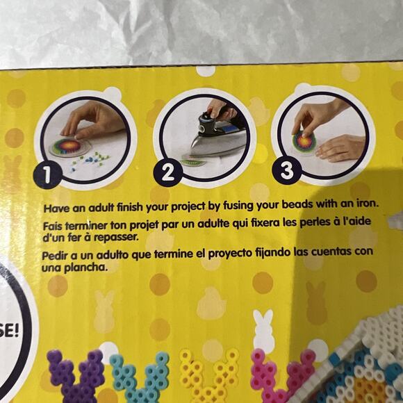 Peeps Perler Fused Bead Kit Easter House Craft 10,000 Beads, Age 6+, New In Box - Picture 8 of 16